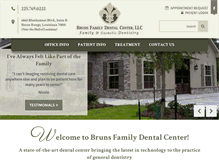 Tablet Screenshot of brunsfamilydentalcenter.com